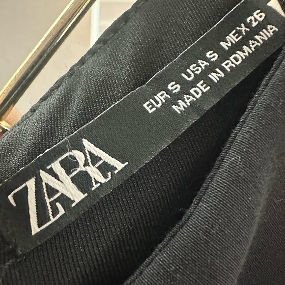 Zara Strapless Midi Dress With Cut-out Detail Black Size S 8342/220 - Picture 5 of 7